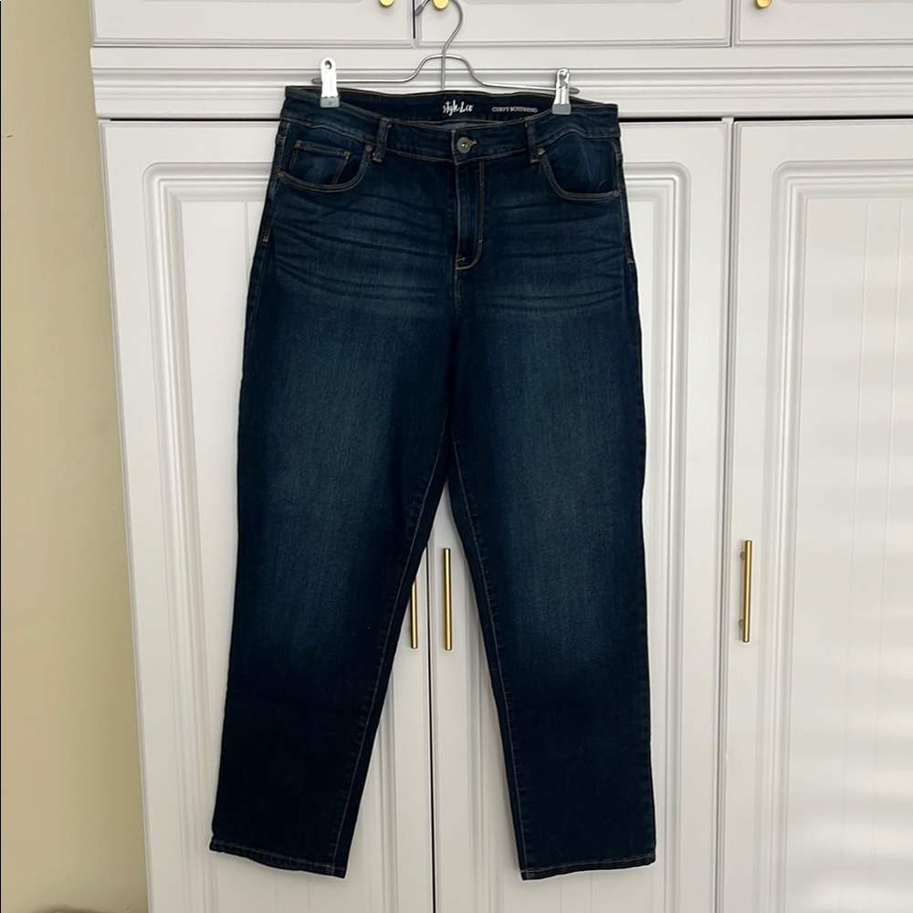 Style & Co. Dark Blue Boyfriend Jeans
